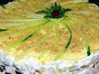 Закусочный торт с курицей
