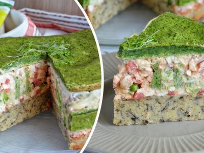 Закусочный торт со шпинатом