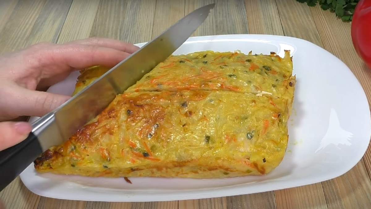 Пирог с капустой и куриной грудкой