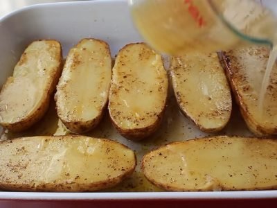 Обезжиренная запеченная картошка на ужин