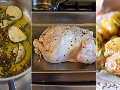 Запеченная курица в чесночно-розмариновом маринаде