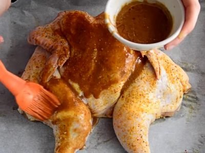 Запеченная курица в пиве