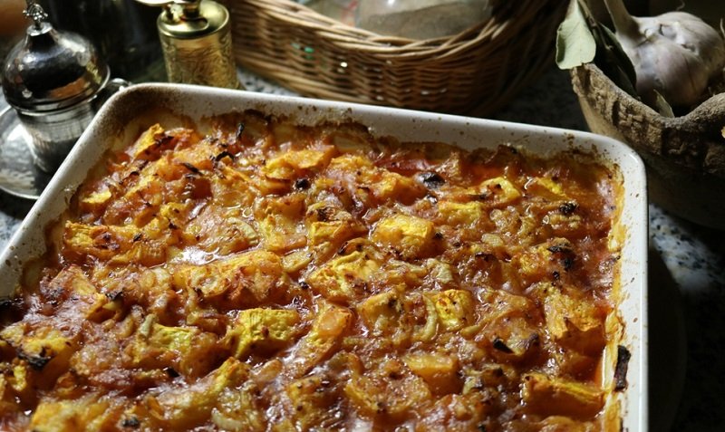 Запеченная пряная тыква, готовое блюдо