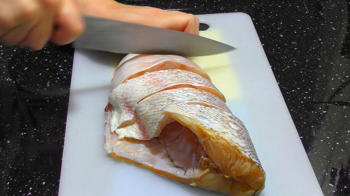 нарезание рыбы