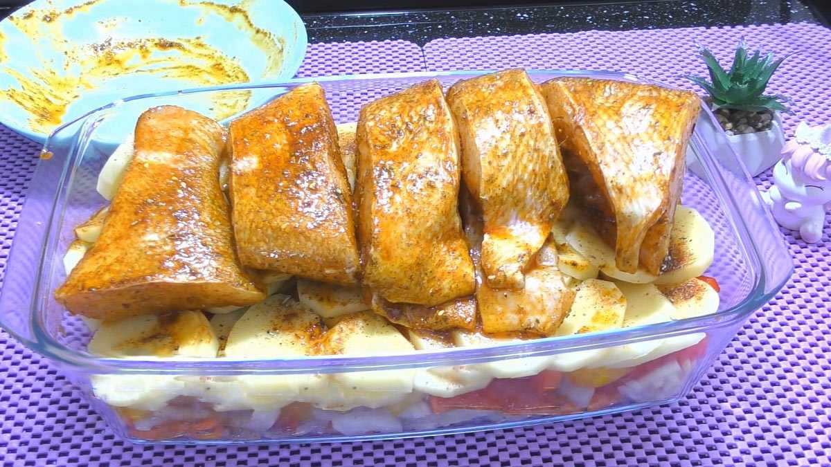 рыба с овощами