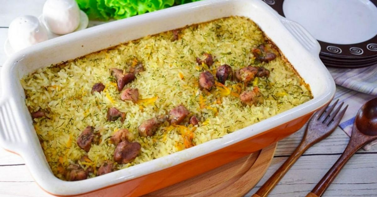 свинина с рисом в духовке