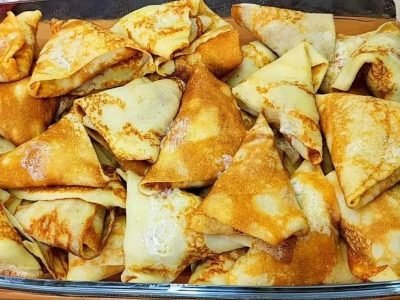 Запеченные блины с начинкой