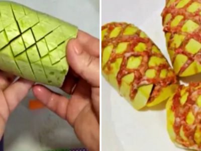 Запеченные кабачки с фаршем