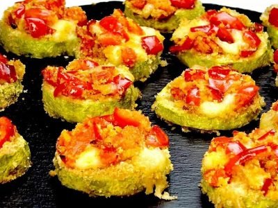 Запеченные кабачки с начинкой по-итальянски