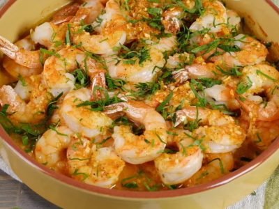 Запеченные креветки