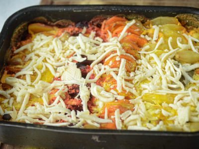 Запеченные овощи под сыром