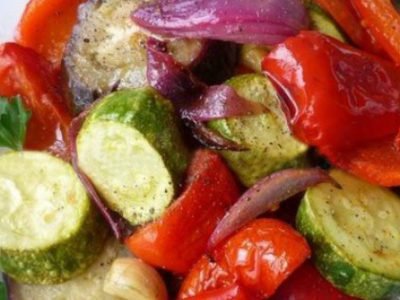 Запеченные овощи в лимонном маринаде