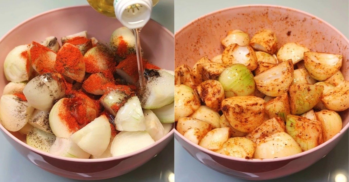 Запеченный лук с чесноком и специями - Со Вкусом