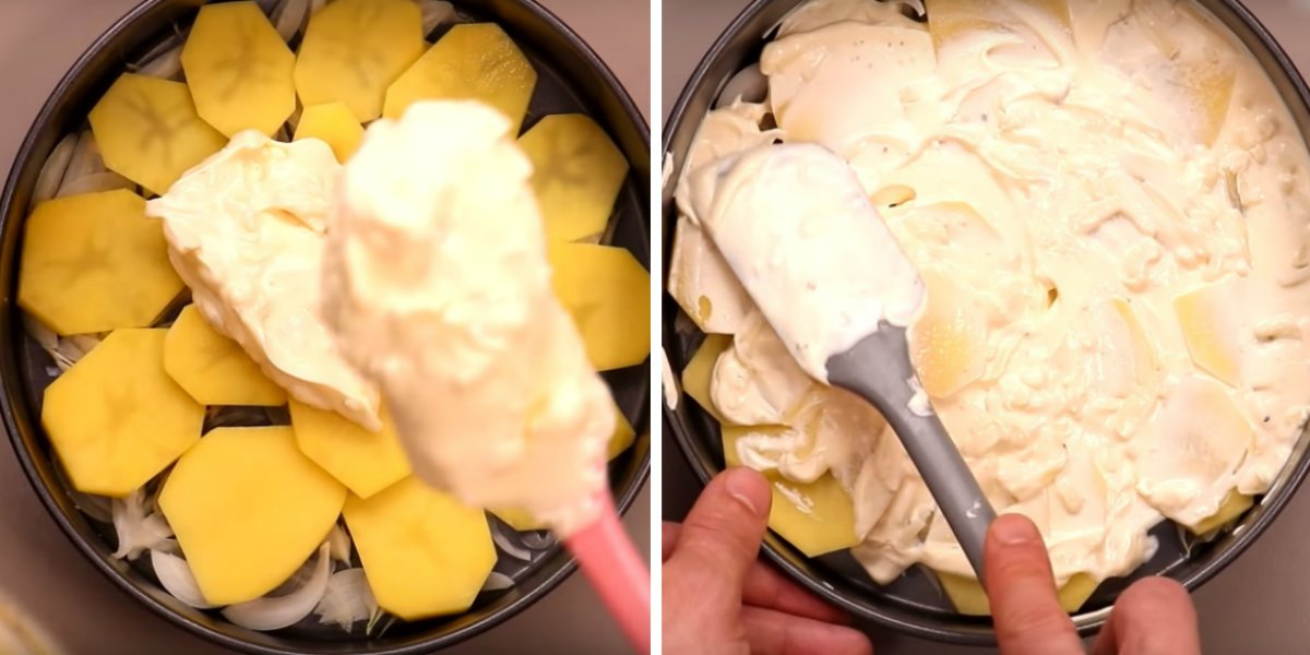 картофель, нарезанный кружочками