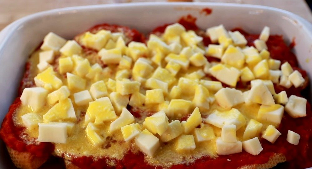 запеканка из багета с сыром