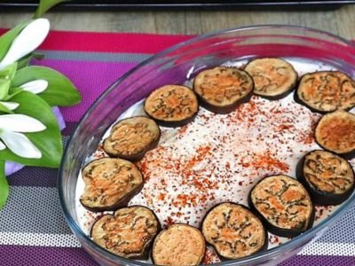 Запеканка из баклажанов с фаршем и помидорами