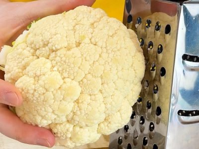 Быстрая запеканка из цветной капусты на сковороде