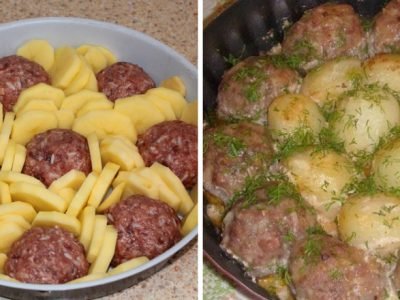 Запеканка из фарша и картофеля