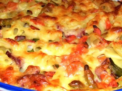 Запеканка из кабачков и макарон