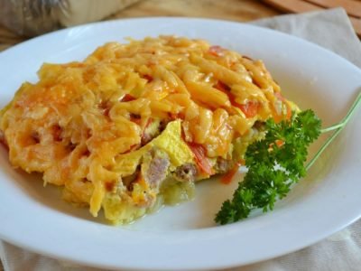 Аппетитная запеканка из кабачков с рыбой