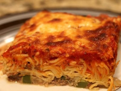 Запеканка из макарон с фаршем