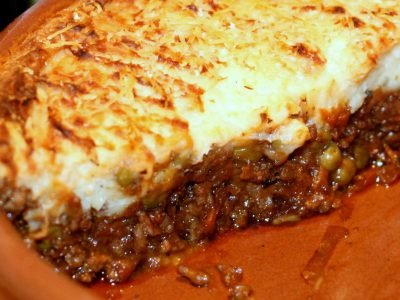 Запеканка из поленты с фаршем