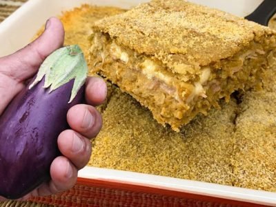 Запеканка из тертых баклажанов