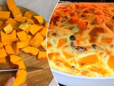 Запеканка из тыквы с изюмом: рецепт без муки