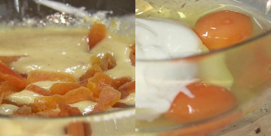 запеканка с индейкой и фруктами