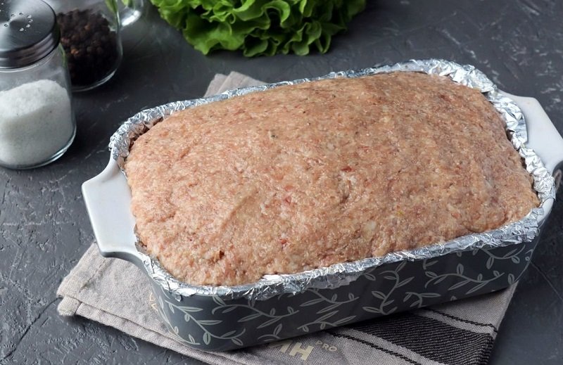 формирование мясной запеканки