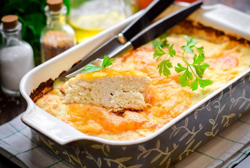 подача мясной запеканки