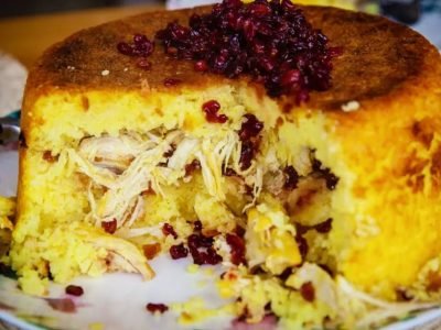 Иранская запеканка с рисом «Тахчин»