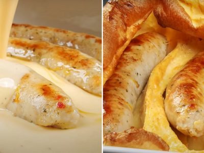 Запеканка с сосисками и яйцами