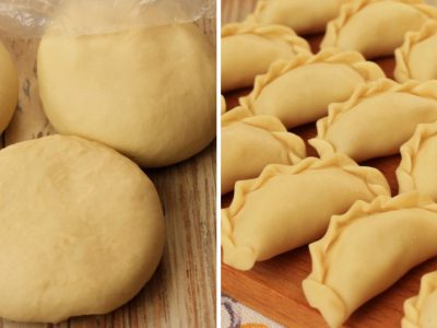«Сливочное» заварное тесто для пельменей и вареников без яиц