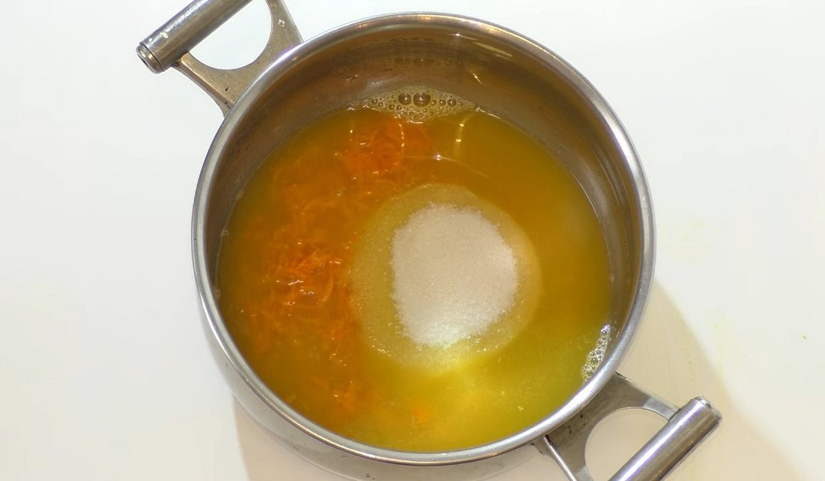 цедра, сок и сахар