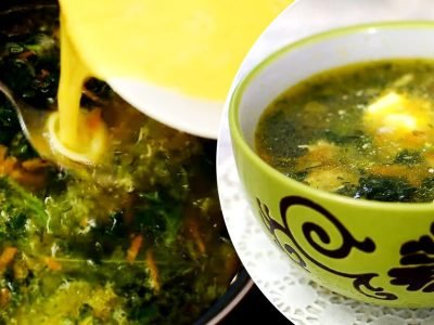 Зеленый борщ с крапивой и щавелем