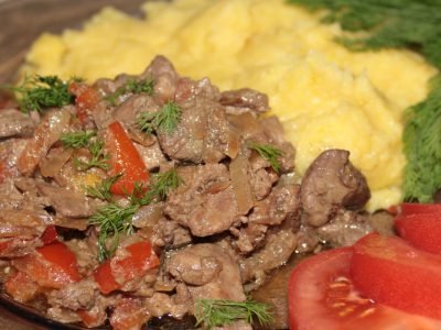 Жареная куриная печень