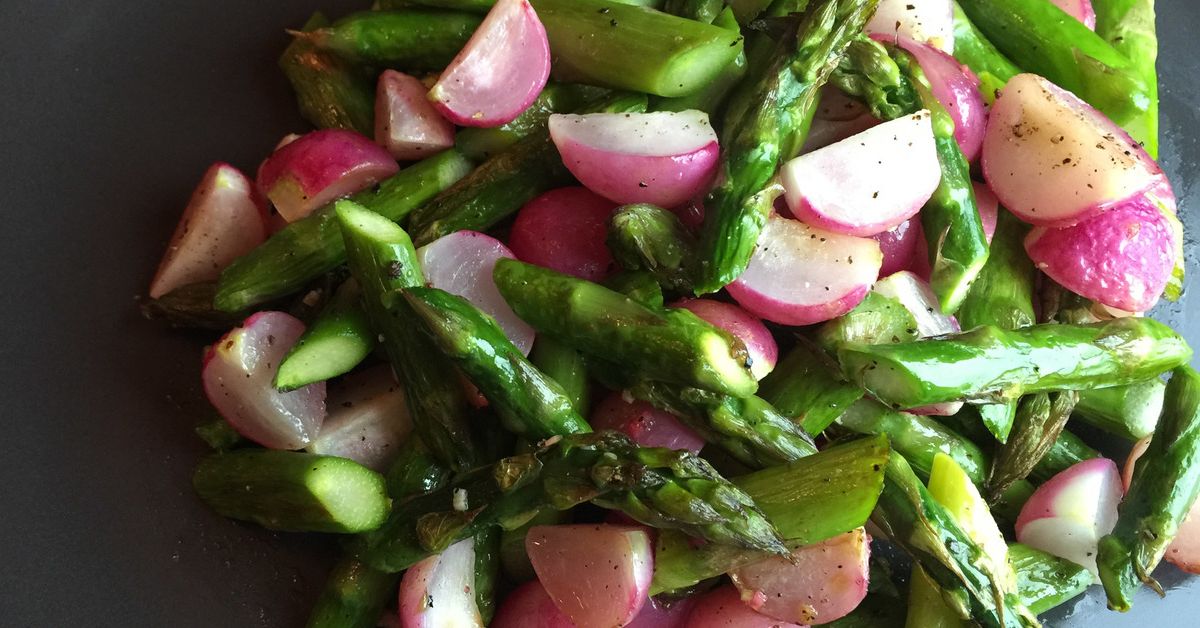 редиска со спаржей