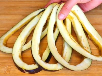 Жареные баклажаны с начинкой