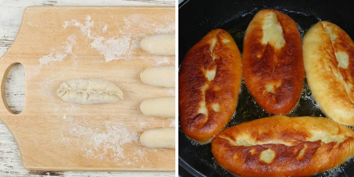 Смажені пиріжки з печінкою та картоплею