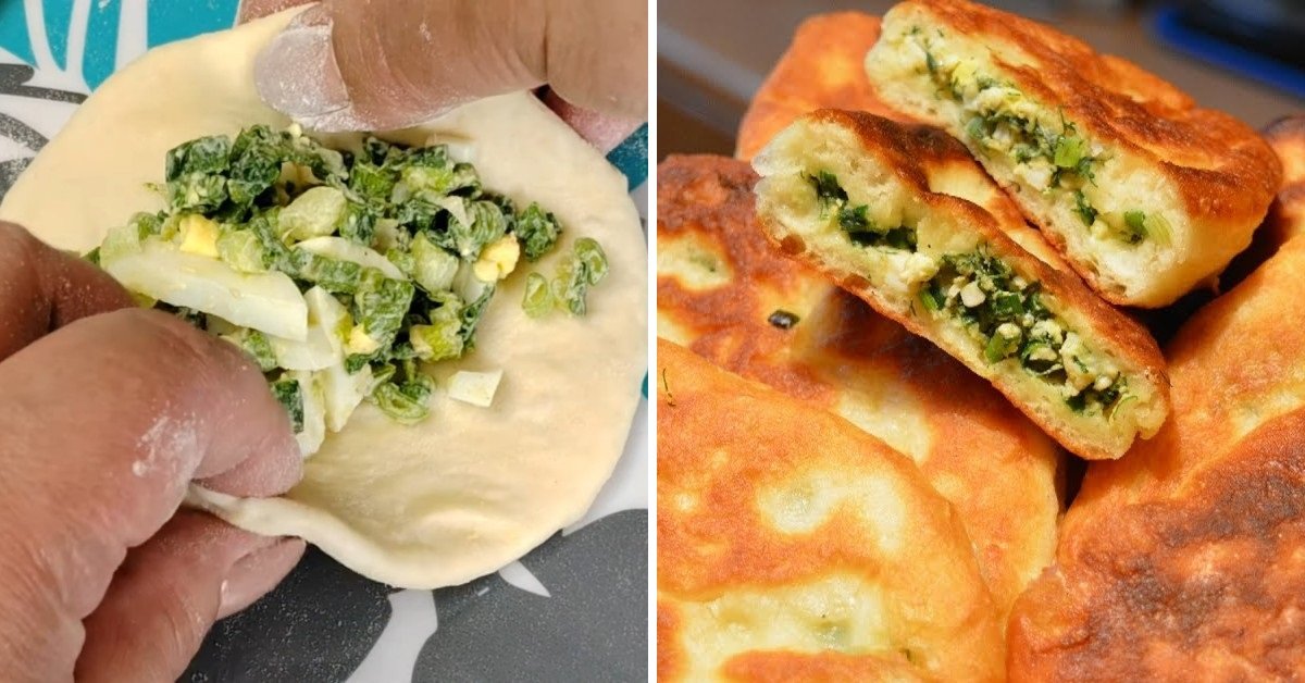 жареные пирожки с яйцом