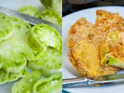 Жареные зеленые помидоры