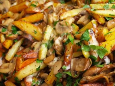 Жареный картофель с грибами
