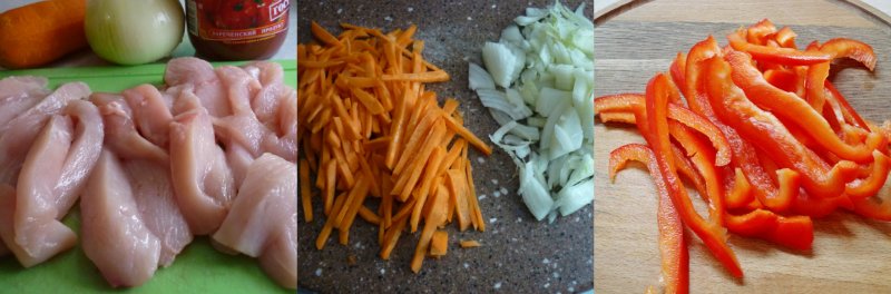 жаркое с курицей и кабачками