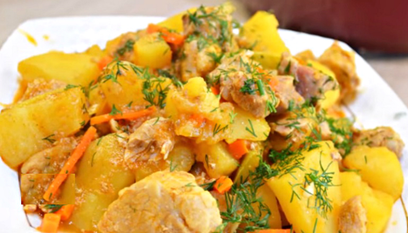 жаркое с курицей и кабачками