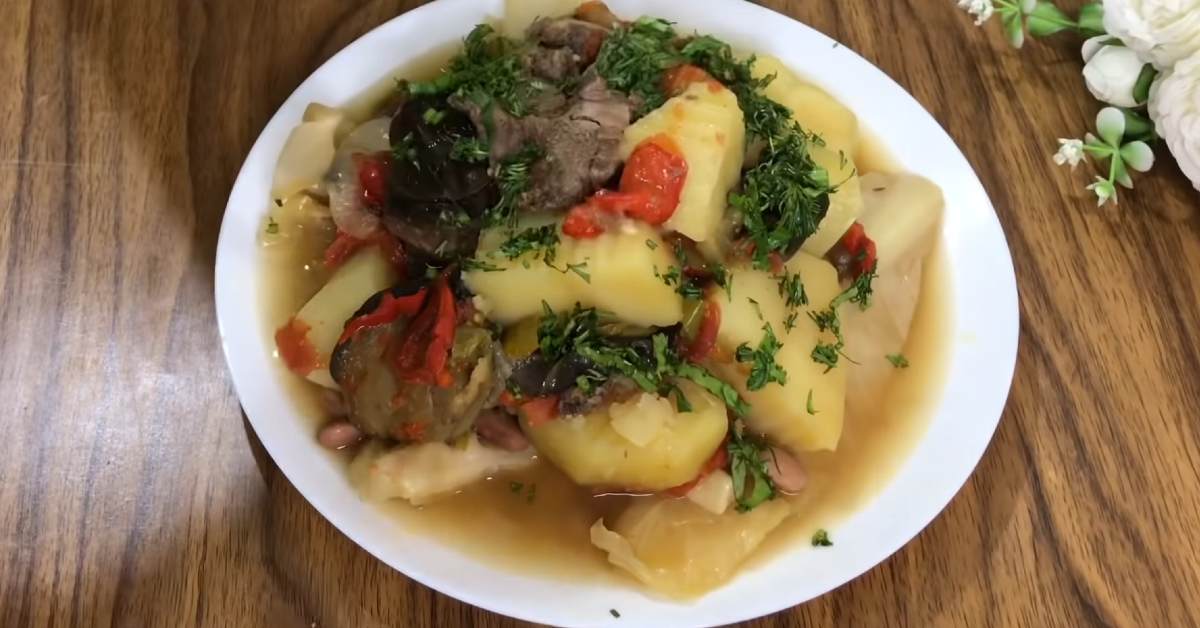 мясо с овощами