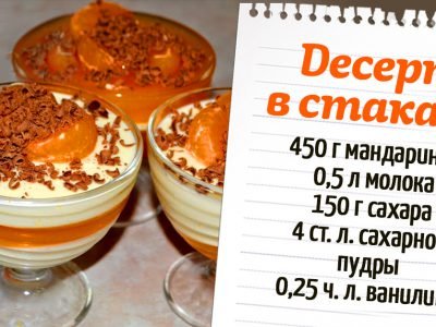 Желейный десерт в стакане «‎Мандаринка»