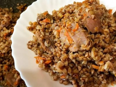 Нежнейшие желудки с гречкой в мультиварке