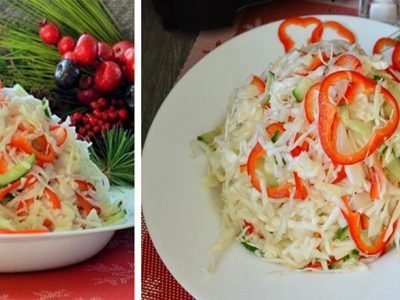 Зимний свежий салат