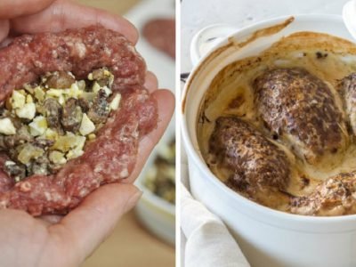 Зразы из мяса с грибами